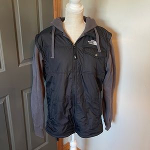 North Face Men’s Vest with built in sweatshirt. Size M